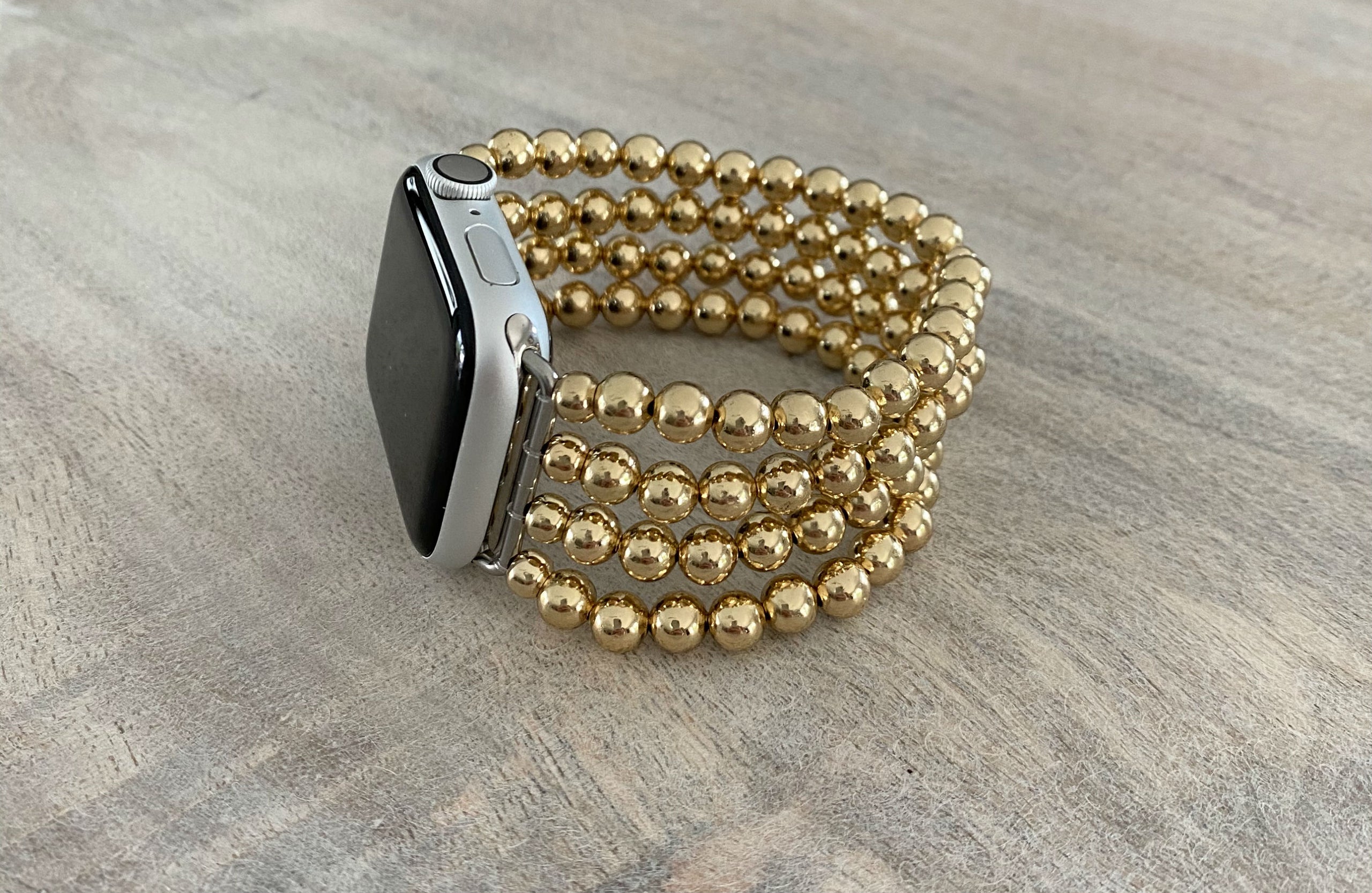 Gold Apple Watch Band The Bead Stack